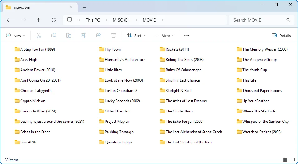 Movies folder