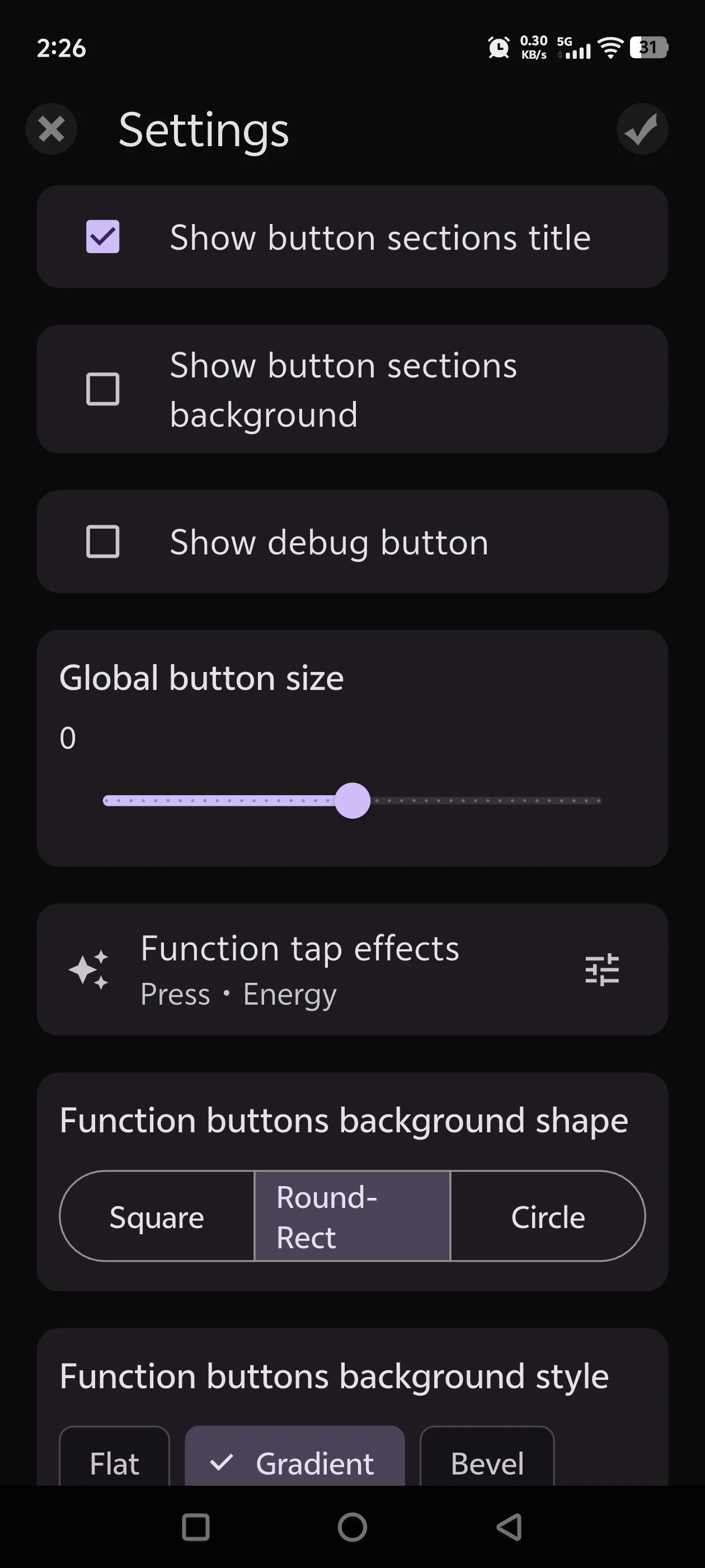 Zoom Player Remote - Global button size
